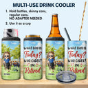 I Don't Give A Sip I'm Retired - Retirement Gift, Gift For Grandparents - Personalized Custom 4 In 1 Can Cooler Tumbler