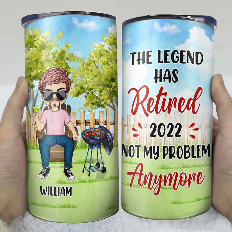 I Don't Give A Sip I'm Retired - Retirement Gift, Gift For Grandparents - Personalized Custom 4 In 1 Can Cooler Tumbler