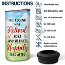 I Don't Give A Sip I'm Retired - Retirement Gift, Gift For Grandparents - Personalized Custom 4 In 1 Can Cooler Tumbler