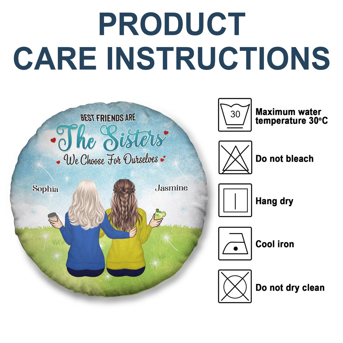 Our Friendship Will Always Remain - Birthday Gift For Besties, BFF Best Friends, Siblings, Sisters, Girls - Personalized Custom Round Pillow