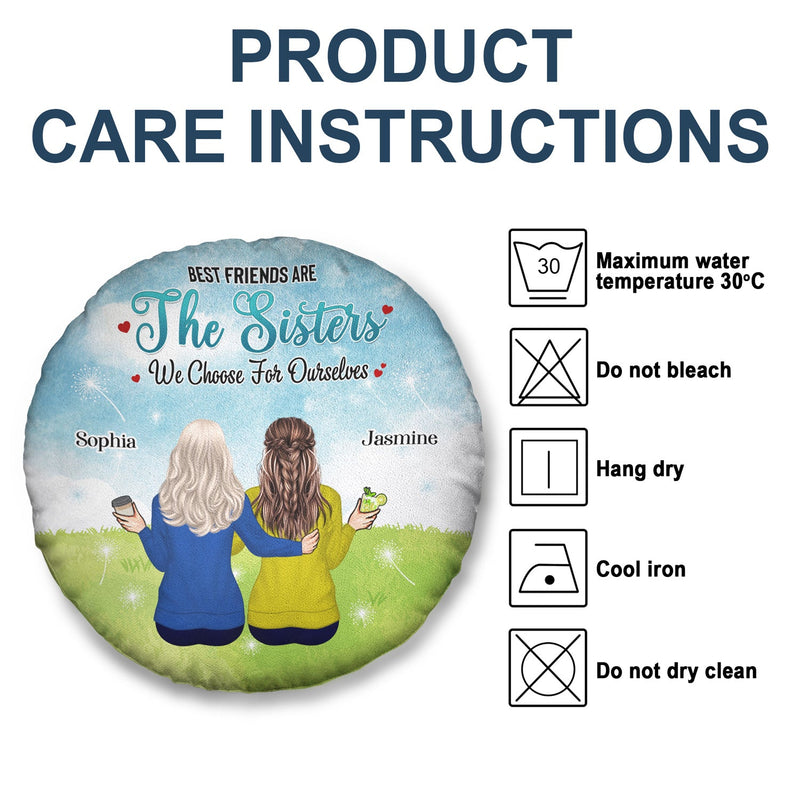 Our Friendship Will Always Remain - Birthday Gift For Besties, BFF Best Friends, Siblings, Sisters, Girls - Personalized Custom Round Pillow