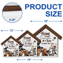 Home Is Where Someone Runs To Greet You - Birthday, Decor Gift For Dog Lovers, Dog Moms, Dog Dads, Pet Lovers - Personalized Custom Shaped Wood Sign