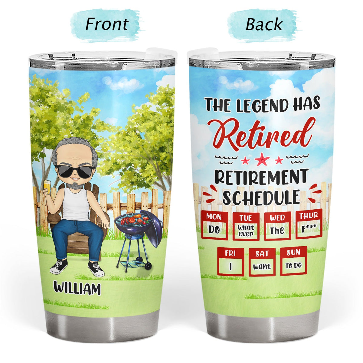 The Legend Has Retired - Retirement Gift - Personalized Custom Tumbler