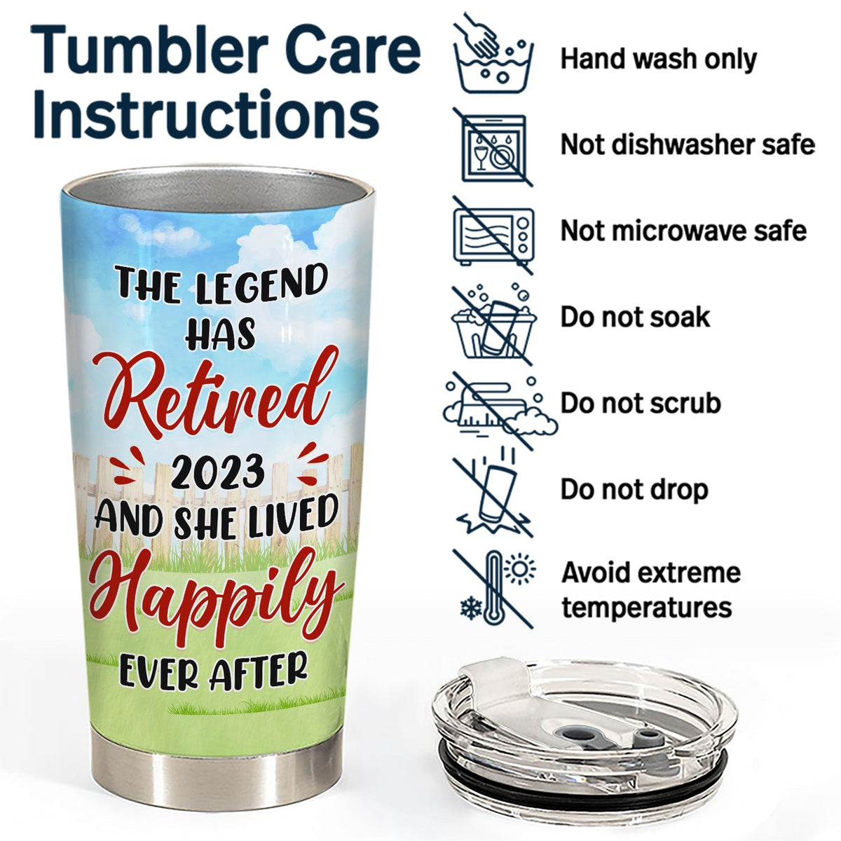 The Legend Has Retired - Retirement Gift - Personalized Custom Tumbler