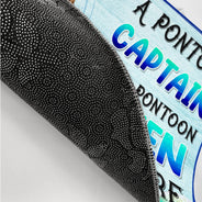 A Pontoon Captain And His Pontoon Queen Live Here - Decor Gift For Couples, Husband, Wife, Pontooning Lovers - Personalized Custom Doormat