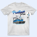 Custom Photo Boating Pontoon Captain - Birthday, Traveling, Cruising Gift For Pontooning Lovers, Lake Lovers, Travelers - Personalized Custom T Shirt
