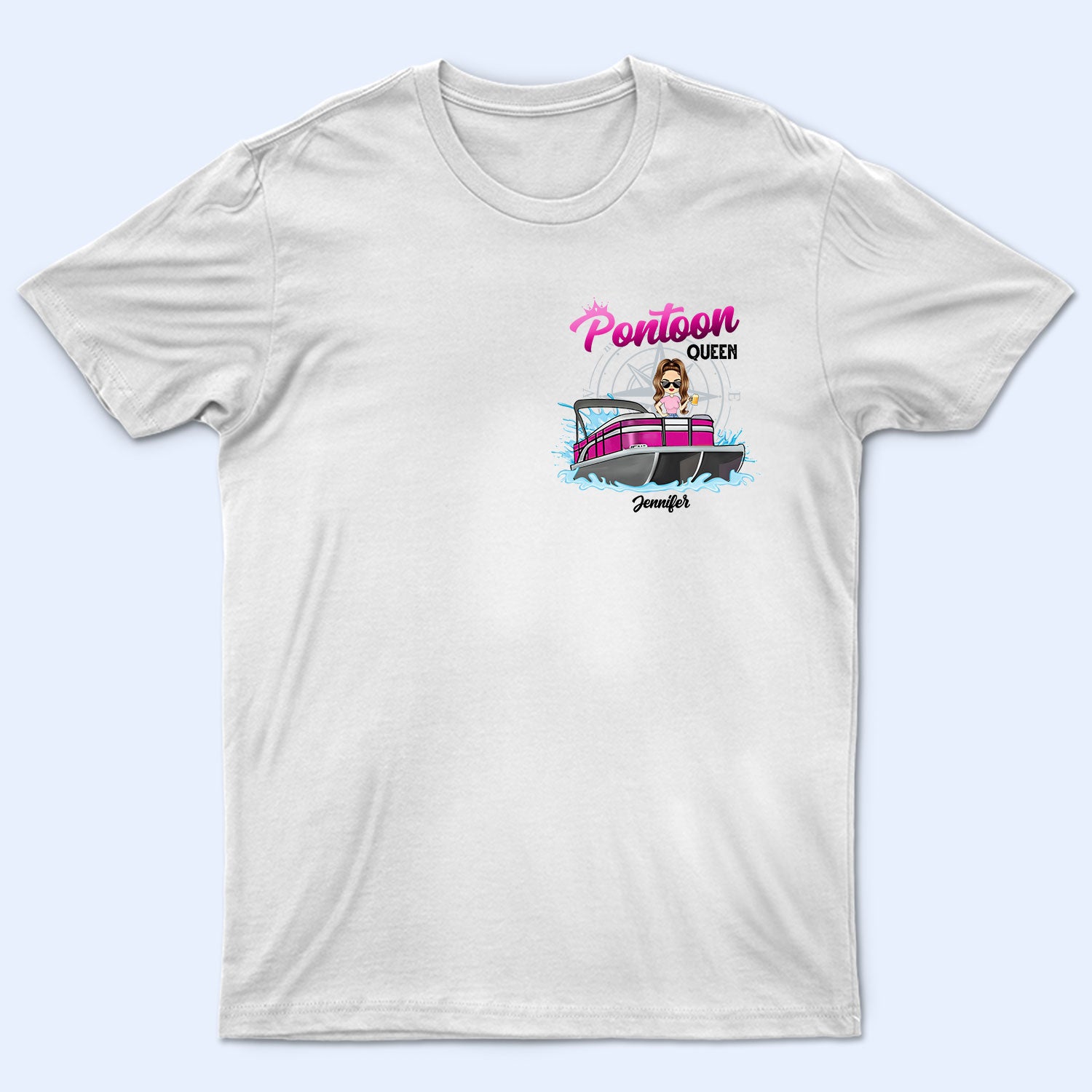 Boating Pontoon Queen - Gift For Pontooning Lovers, Lake Lovers, Travelers, Women - Personalized Custom T Shirt