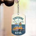 Boating Pontoon Keys For Husband And Wife - Gift For Couples, Pontooning Lovers, Lake Lovers, Travelers - Personalized Aluminum Keychain