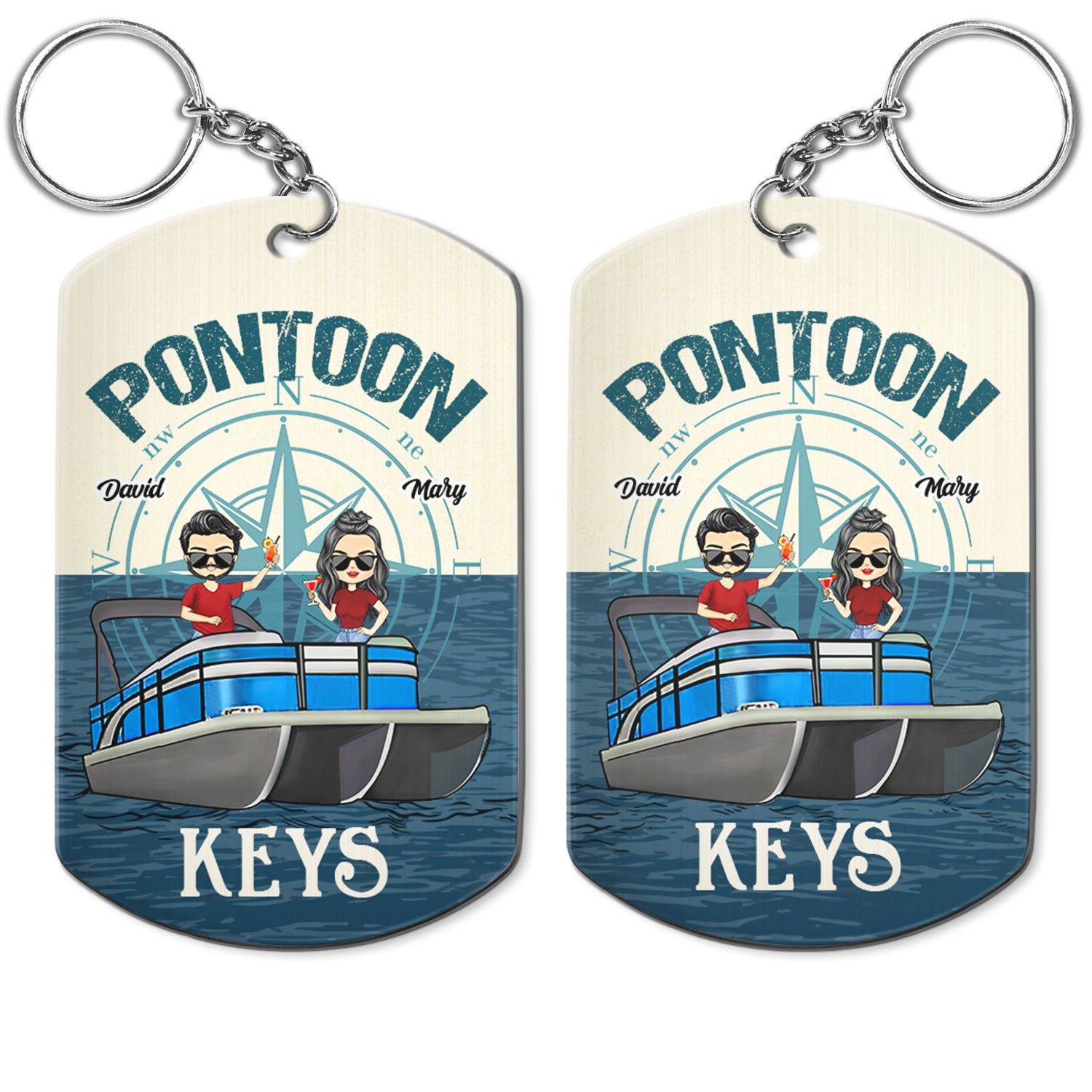 Pontoon Captain Gift Custom Caricature From Photo, Pontooning Gift