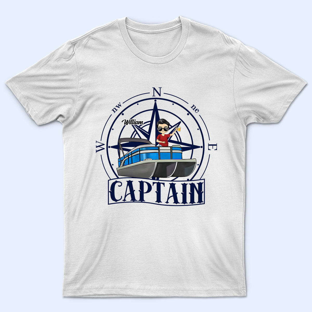 Pontoon Captain - Pontoon Boat Pontooning Gift' Sticker | Spreadshirt