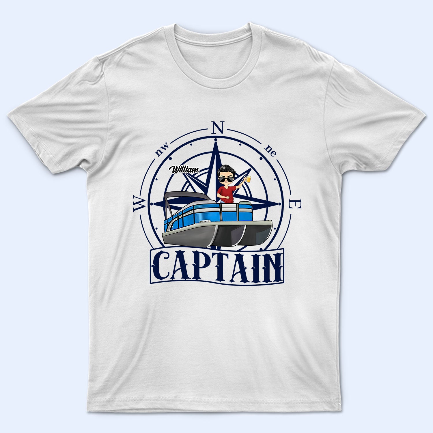Boating Pontoon Captain First Mate - Gift For Couples, Husband, Wife, Pontooning Lovers, Lake Lovers, Travelers - Personalized T Shirt