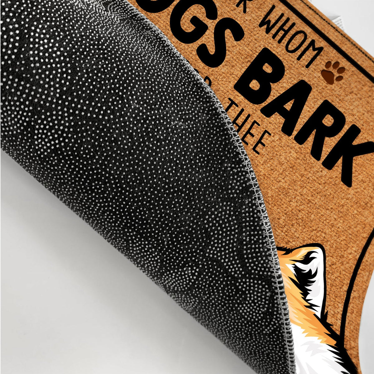 Ask Not For Whom The Dog Barks - Home Decor Gift For Dog Lovers - Personalized Doormat