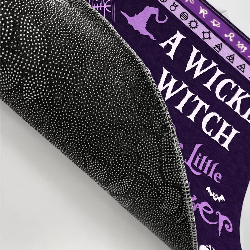 A Wicked Witch And Her Little Meownsters Live Here - Halloween Home Decor Gift For Cat Lovers, Women, Yourself - Personalized Doormat