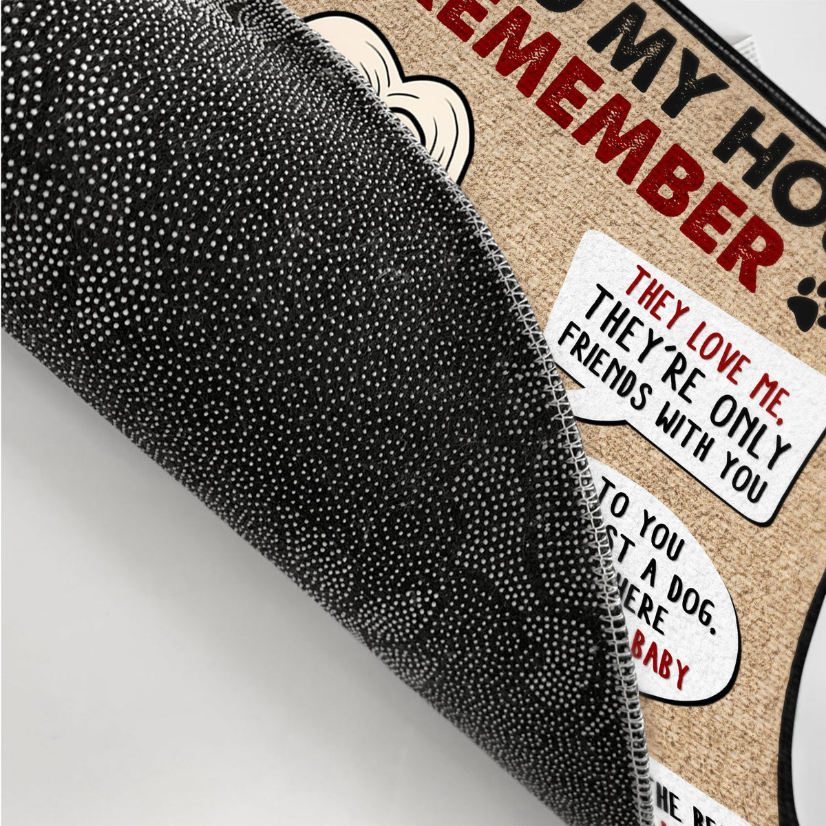 Funny Cartoon Dogs When Visiting My House - Home Decor Gift For Dog Lovers - Personalized Doormat