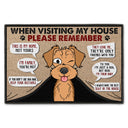 Funny Cartoon Dogs When Visiting My House - Home Decor Gift For Dog Lovers - Personalized Doormat