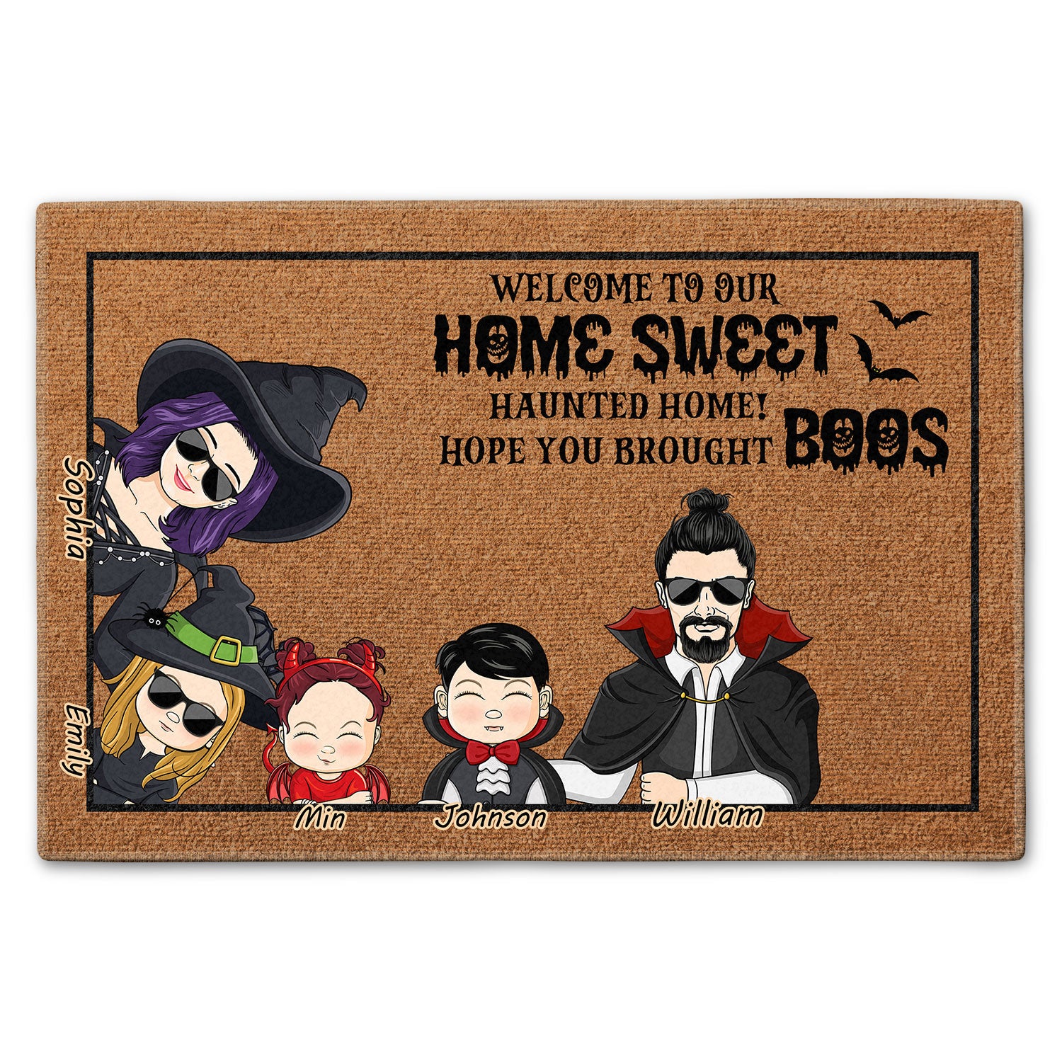 Halloween Hope You Brought Boos - Home Decor Gift For Family - Personalized Doormat