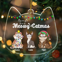 Chats Meowy Catmas - Cadeau de Noël pour les amoureux des chats - Décoration en acrylique personnalisée