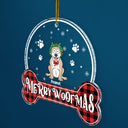 Happy Pawlidays Feliz Navidog - Christmas Gift For Dog Lovers - Personalized Custom Shaped Acrylic Ornament