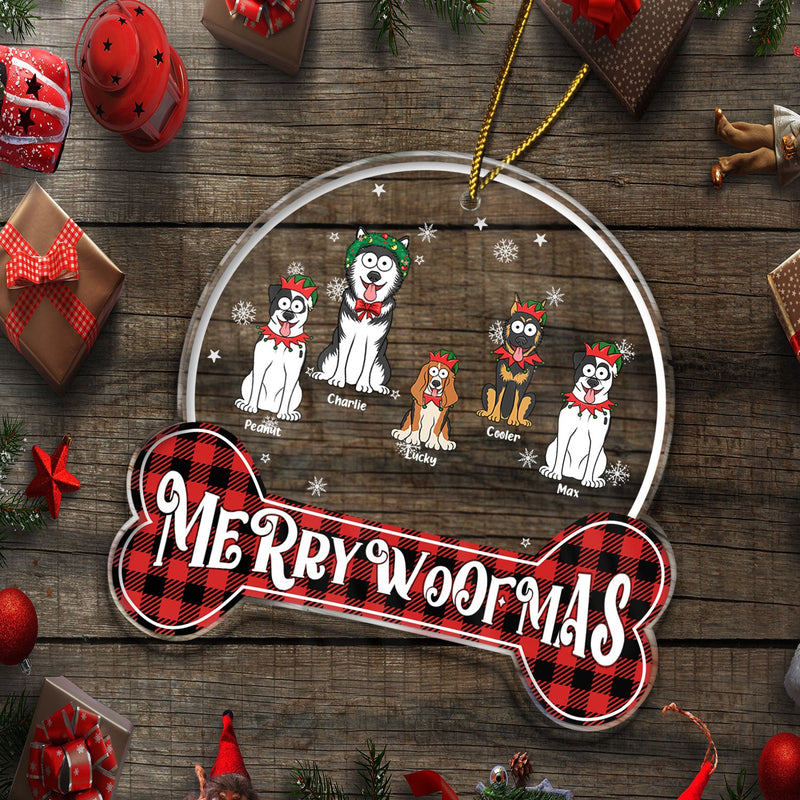 Happy Pawlidays Feliz Navidog - Christmas Gift For Dog Lovers - Personalized Custom Shaped Acrylic Ornament