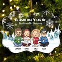 To Another Year Of Questionable Decisions - Christmas Gift For Besties - Personalized Medallion Acrylic Ornament