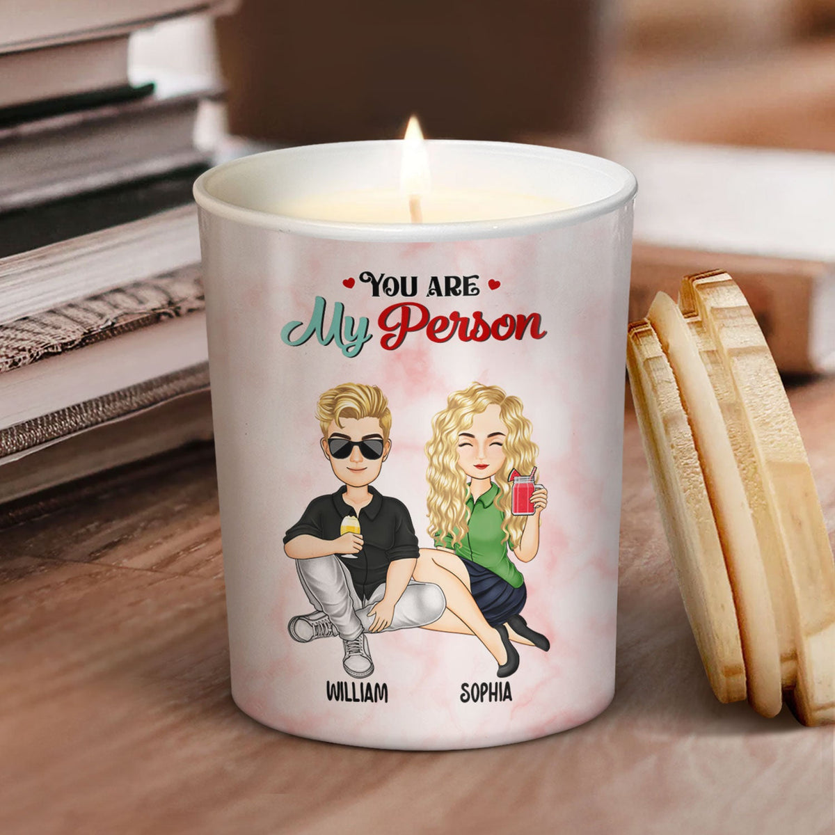 Thank You For Being My Unpaid Therapist - Gift For BFF Best Friends, Besties, Siblings, Brothers, Sisters - Personalized Scented Candle With Wooden Lid