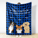 This Is Our Bed Go Sleep Over There Funny Cartoon Dogs - Gift For Dog Lovers - Personalized Fleece Blanket