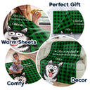 This Is Our Bed Go Sleep Over There Funny Cartoon Dogs - Gift For Dog Lovers - Personalized Fleece Blanket