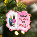 Couple You Have My Heart - Anniversary, Christmas Gift For Spouse, Lover, Husband, Wife, Boyfriend, Girlfriend, Couples - Personalized Medallion Wooden Ornament