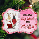 Couple You Have My Heart - Anniversary, Christmas Gift For Spouse, Lover, Husband, Wife, Boyfriend, Girlfriend, Couples - Personalized Medallion Wooden Ornament