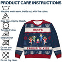Nana's Favourite Kids - Christmas Gift For Grandma, Grandmother, Grandpa, Grandfather, Grandparents - Personalized Unisex Ugly Sweater