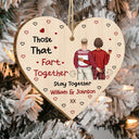 Ceux qui pètent ensemble restent ensemble - Cadeau de Noël amusant pour couples, mari, femme, petite amie, petit ami - Décoration en bois personnalisée