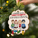 Coworkers Are Like Christmas Lights - Christmas Gift For Colleagues, BFF Best Friends, Besties - Personalized Custom Shaped Wooden Ornament