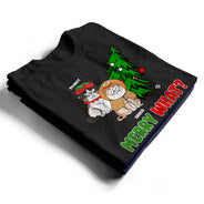 Joyeux Noël avec des chats drôles - Cadeau de Noël pour les amoureux des chats - Sweat-shirt personnalisé