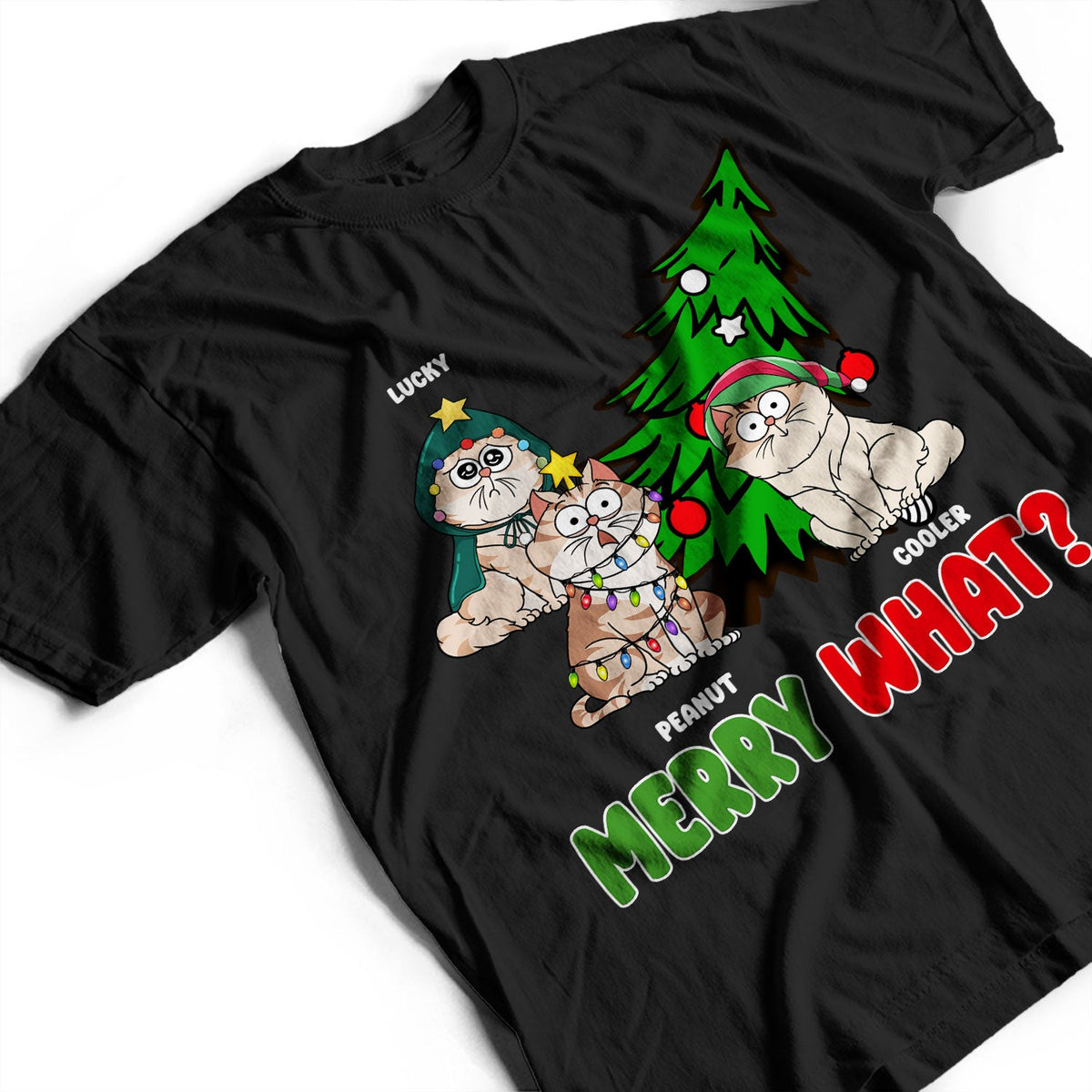 Joyeux Noël avec des chats drôles - Cadeau de Noël pour les amoureux des chats - Sweat-shirt personnalisé