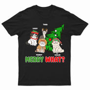 Joyeux Noël avec des chats drôles - Cadeau de Noël pour les amoureux des chats - Sweat-shirt personnalisé