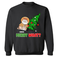 Joyeux Noël avec des chats drôles - Cadeau de Noël pour les amoureux des chats - Sweat-shirt personnalisé