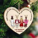 Our Friendship Is Endless - Christmas Gift For Besties, BFF Best Friends, Sisters - Personalized Custom Shaped Wooden Ornament