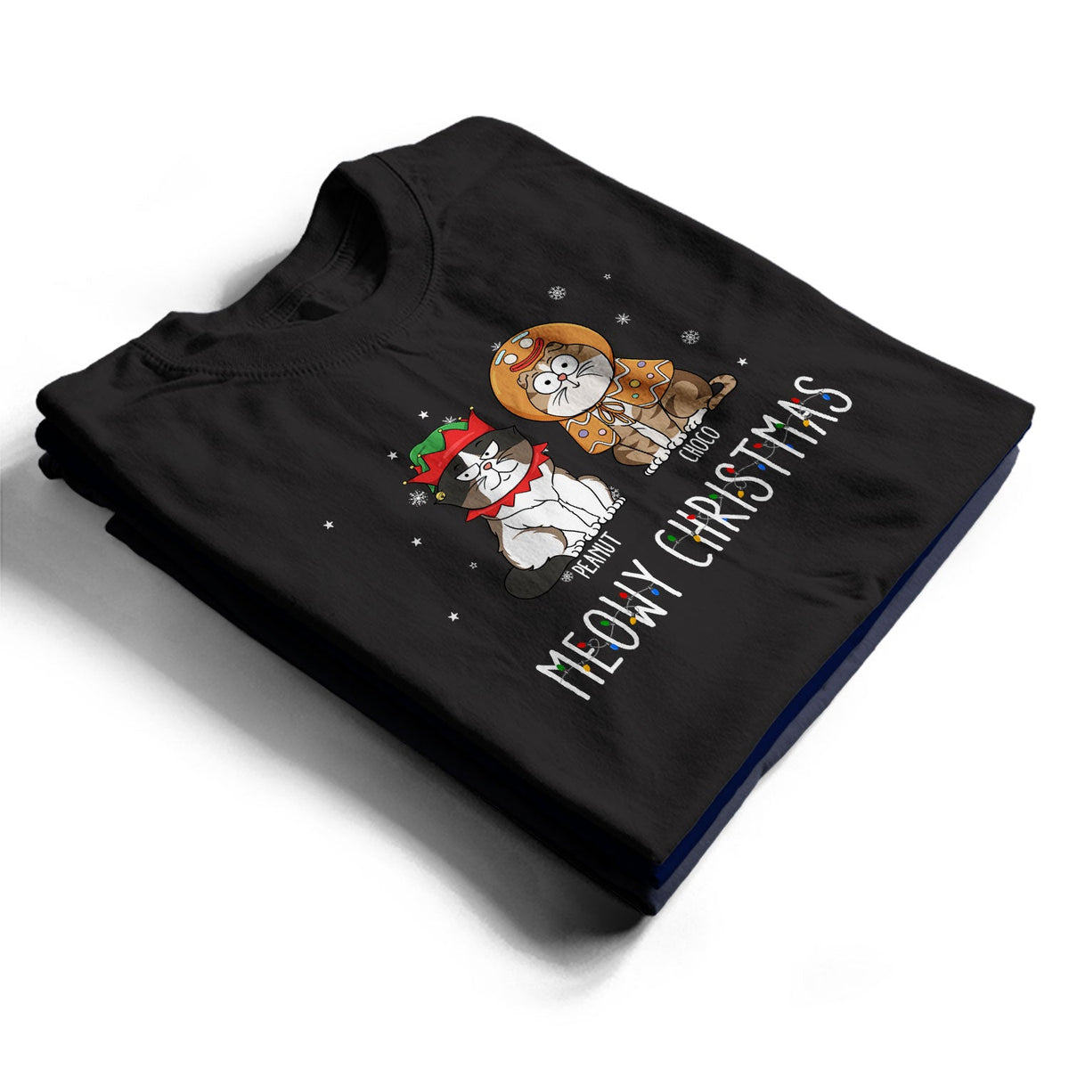Chats de Noël rigolos et miaulants - Cadeau pour les amoureux des chats - Sweat-shirt personnalisé