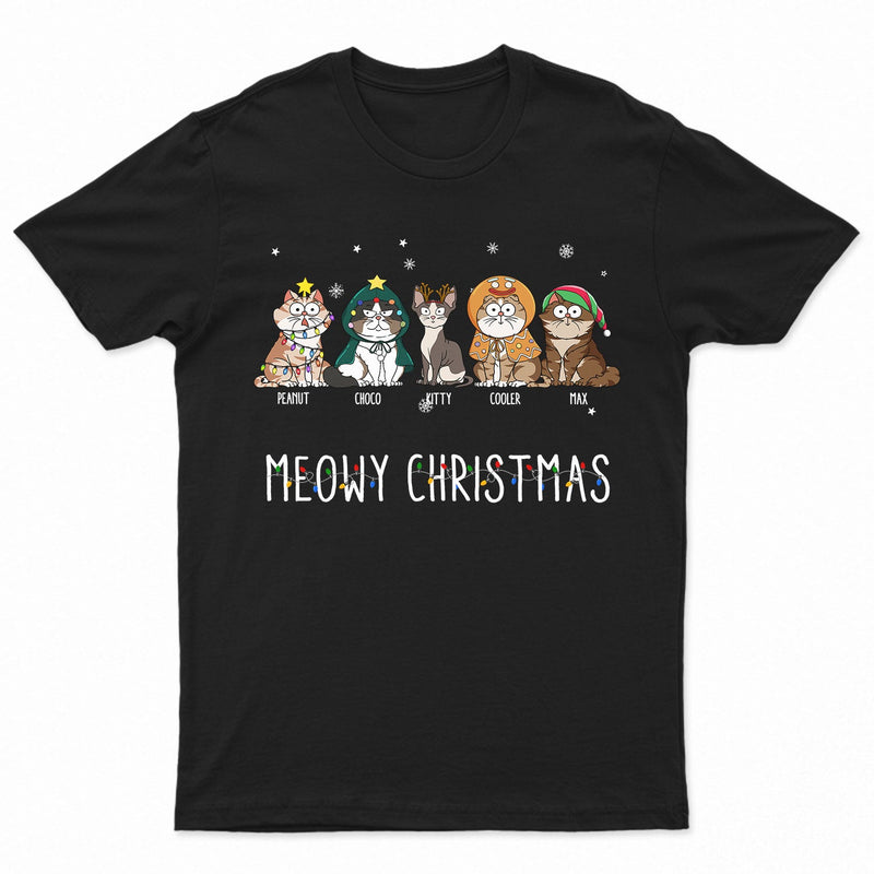 Meowy Christmas Funny Cartoon Cats - Gift For Cat Lovers - Personalized Sweatshirt