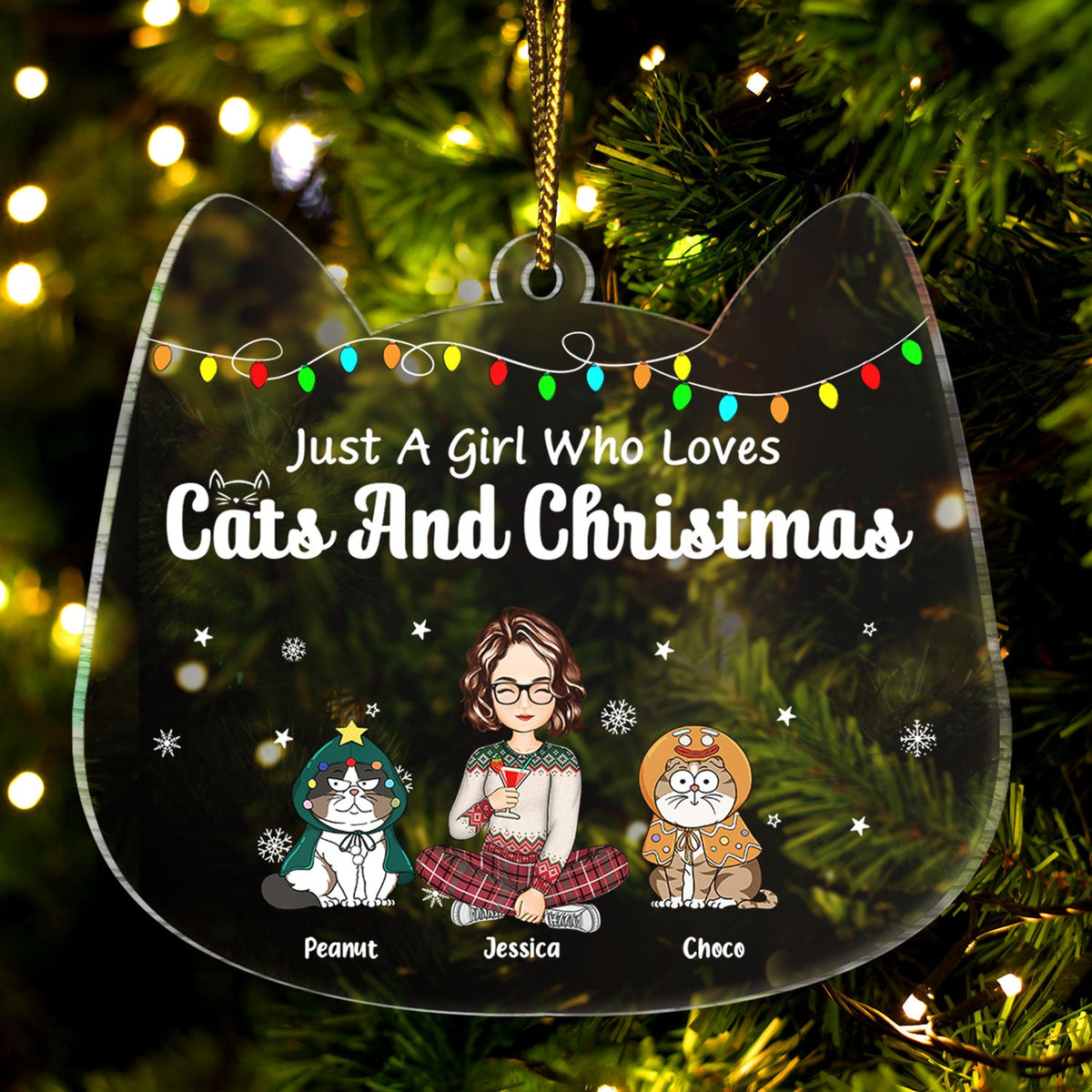 Just A Girl Who Loves Cats Christmas Gift For Cat Lovers, Cat