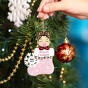 Premier Noël de bébé - Cadeau de naissance - Décoration acrylique découpée personnalisée