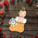 Premier Noël de bébé - Cadeau de naissance - Décoration acrylique découpée personnalisée