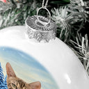 Custom Photo Dog Cat Dear Santa Define Naughty - Christmas Gift For Pet Lovers - Personalized White Flat Ball Ornament