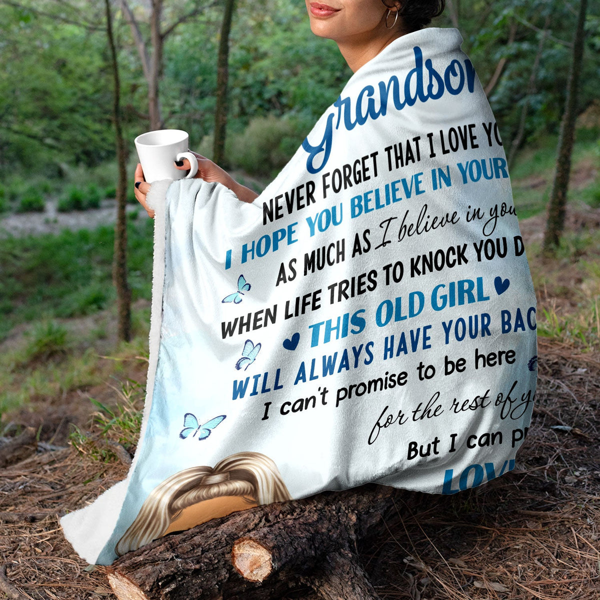 To My Granddaughter Grandson - Gift For Grandchildren, Grandkids - Personalized Fleece Blanket