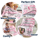 To My Granddaughter Grandson - Gift For Grandchildren, Grandkids - Personalized Fleece Blanket