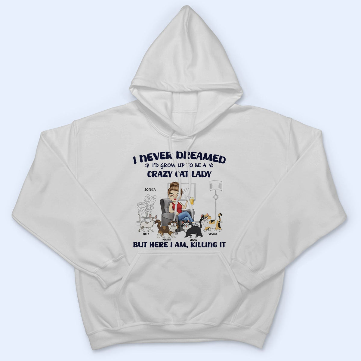 Crazy Cat Lady - Gift For Cat Lovers, Cat Moms - Personalized Sweatshirt