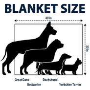Pet Name With Paw Print - Personalized Pet Blanket