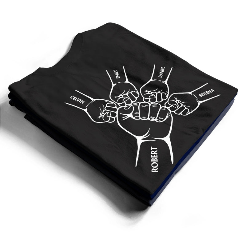 Gift For Father,Gift For Grandpa,Top Market,Non-Eng,Icon,Proud - Papa Dad Cross Arrows Hand Punch - Personalized T Shirt