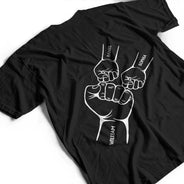 Gift For Father,Gift For Grandpa,Top Market,Non-Eng,Icon,Proud - Papa Dad Cross Arrows Hand Punch - Personalized T Shirt