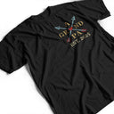 Gift For Father,Gift For Grandpa - Papa Dad Est Year Crossed Arrows Joining Of Paths - Personalized T Shirt